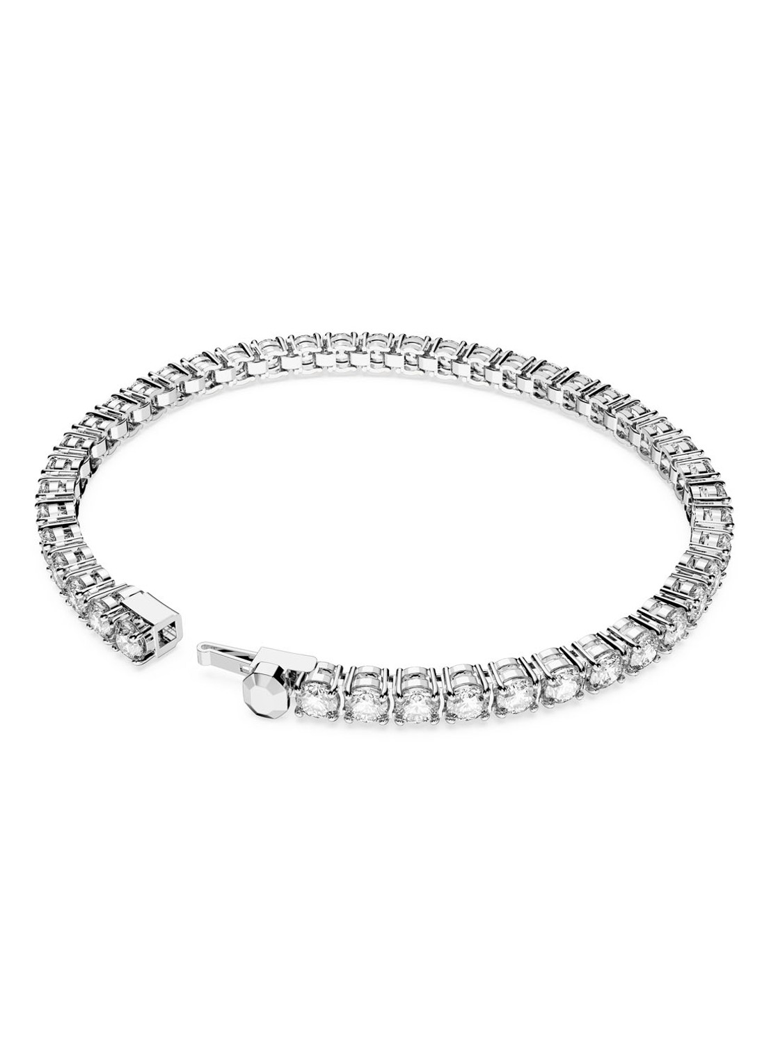 Swarovski Matrix armband met kristal M - detail 2 zilver