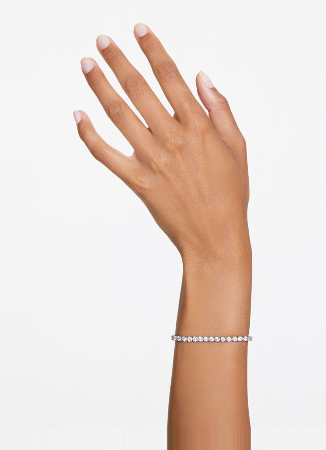 Swarovski Matrix armband met kristal M - detail 3 zilver