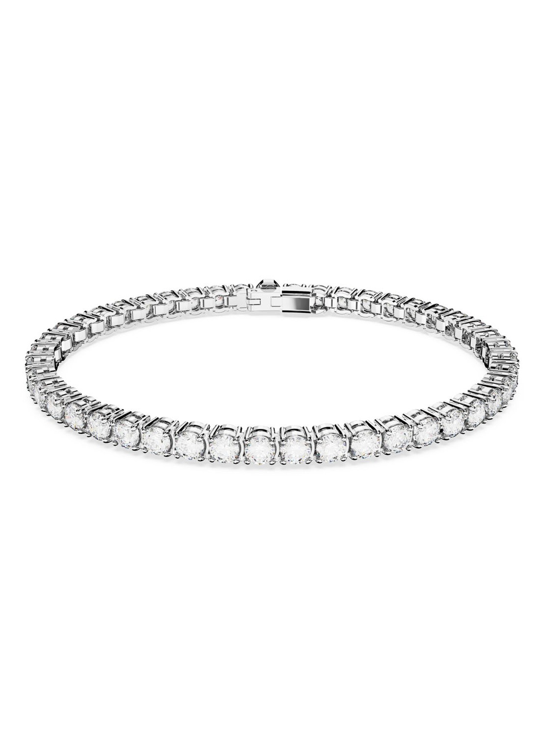 Swarovski Matrix armband met kristal M - voorkant 4 zilver