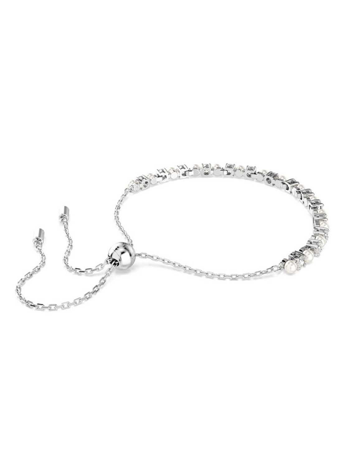 Swarovski Matrix armband met kristal M - detail 4 zilver