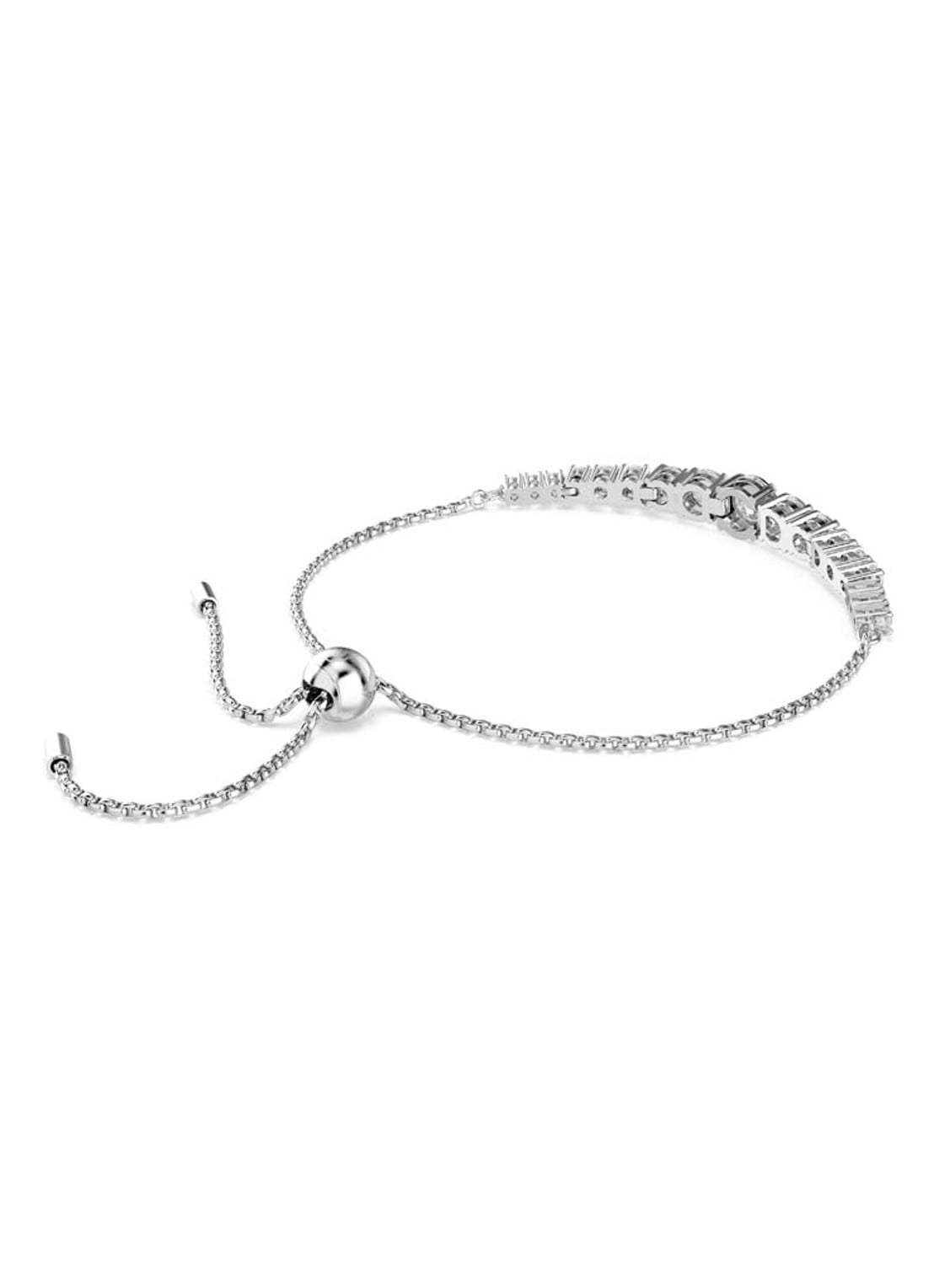 Swarovski Matrix armband met kristal M - detail 5 zilver