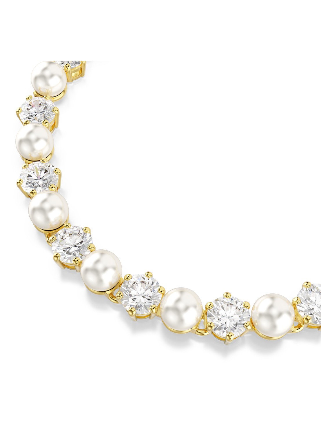 Swarovski Matrix armband met kristal - detail 3 goud