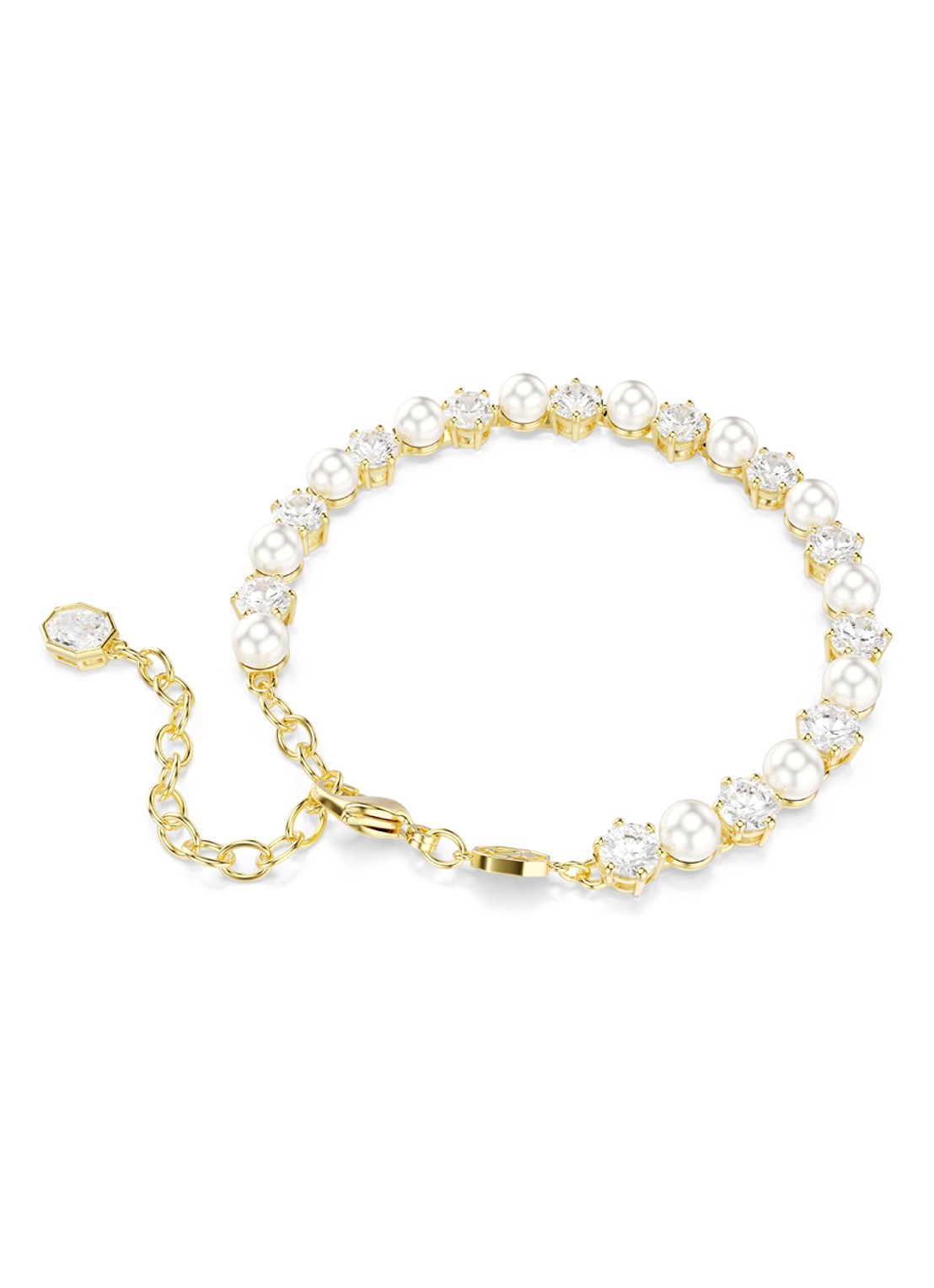 Swarovski Matrix armband met kristal - detail 4 goud