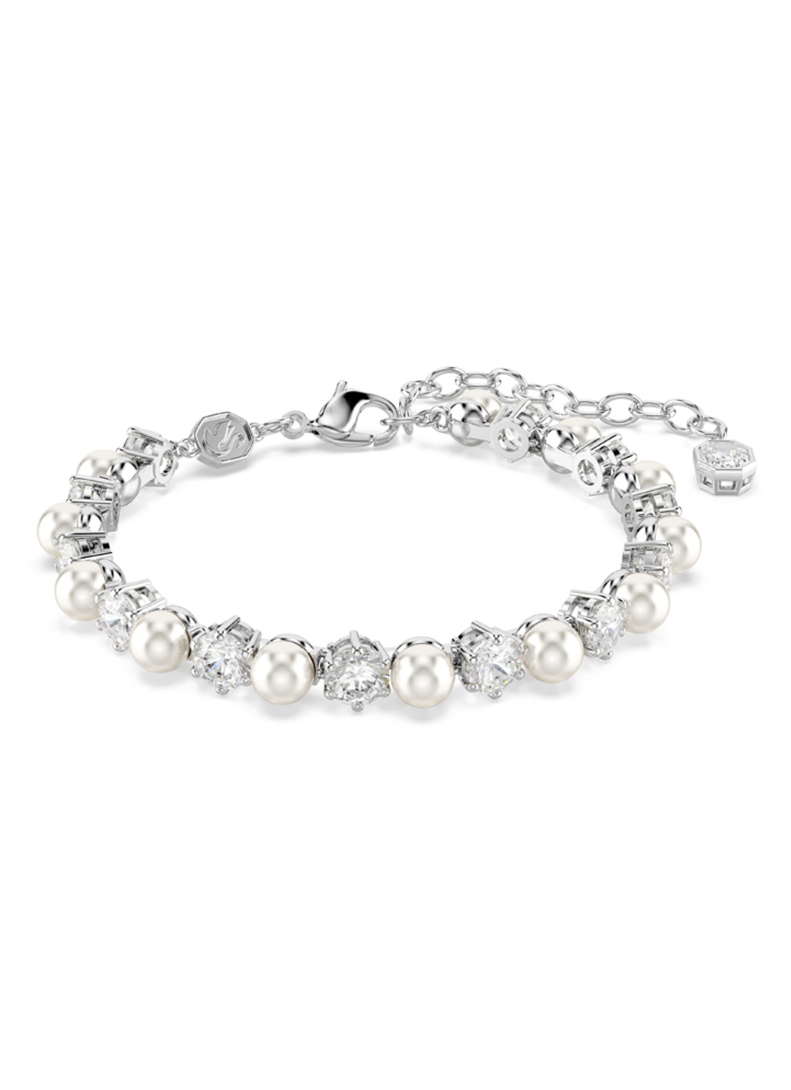 Swarovski Matrix armband met kristal - detail 4 zilver