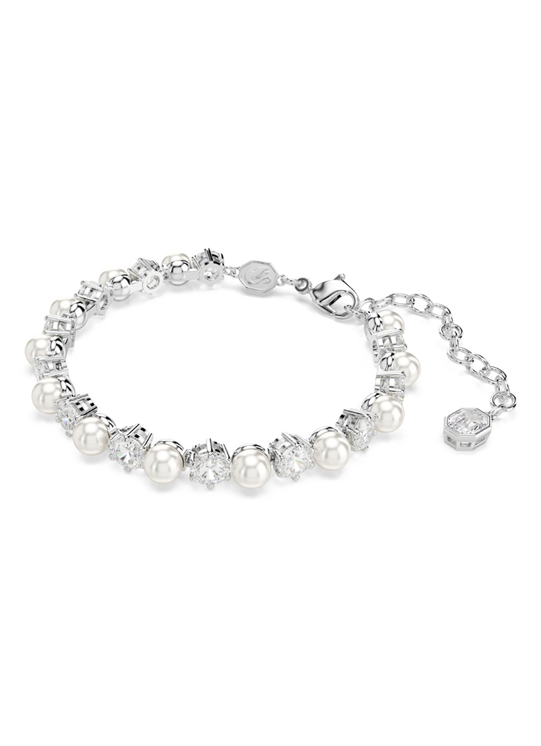 Swarovski Matrix armband met kristal - detail 5 zilver