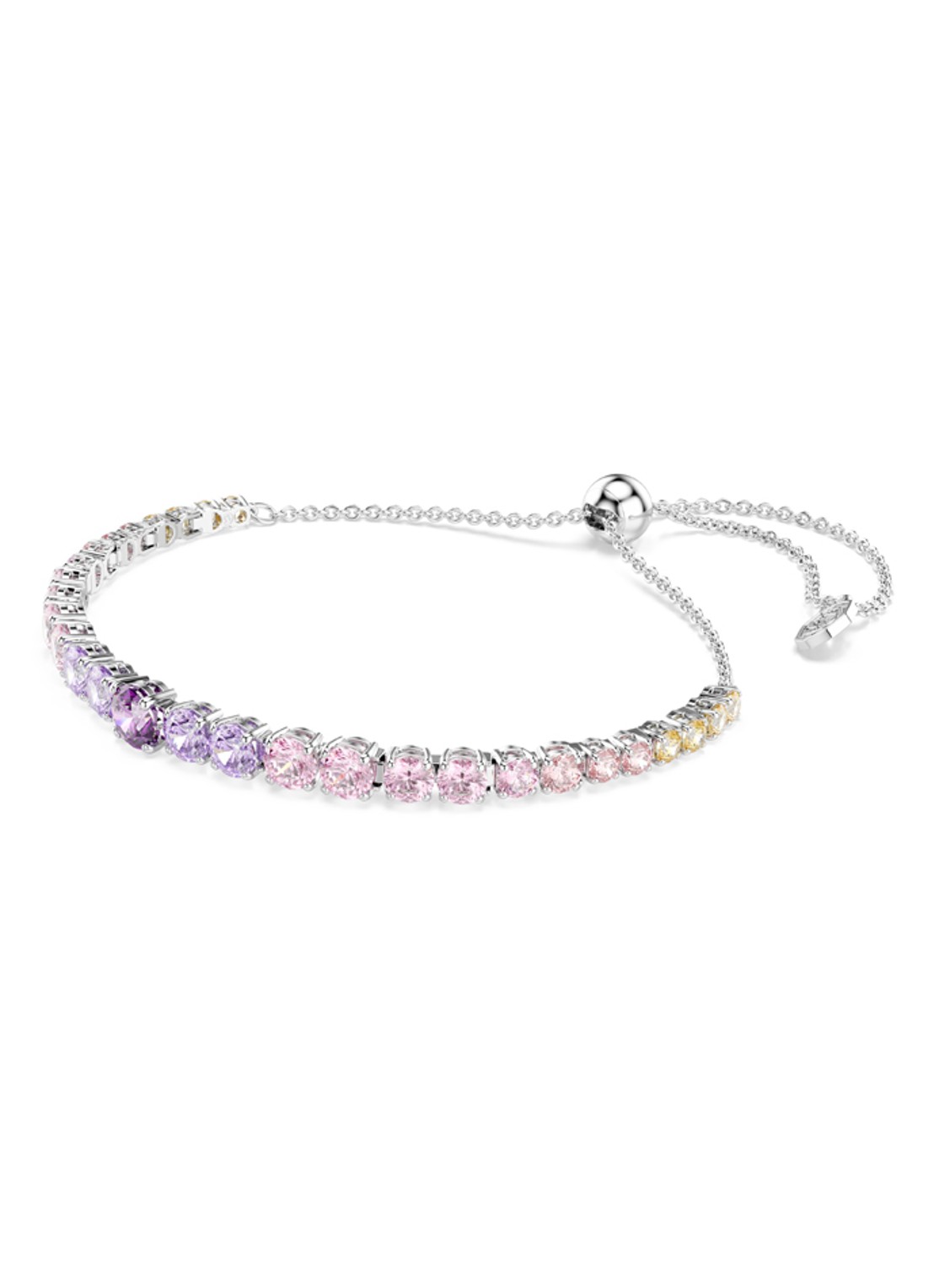 Swarovski Matrix armband met kristal - detail zilver