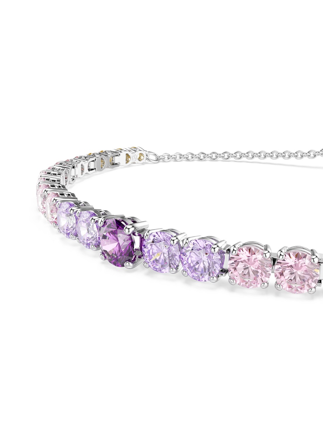 Swarovski Matrix armband met kristal - detail 3 zilver
