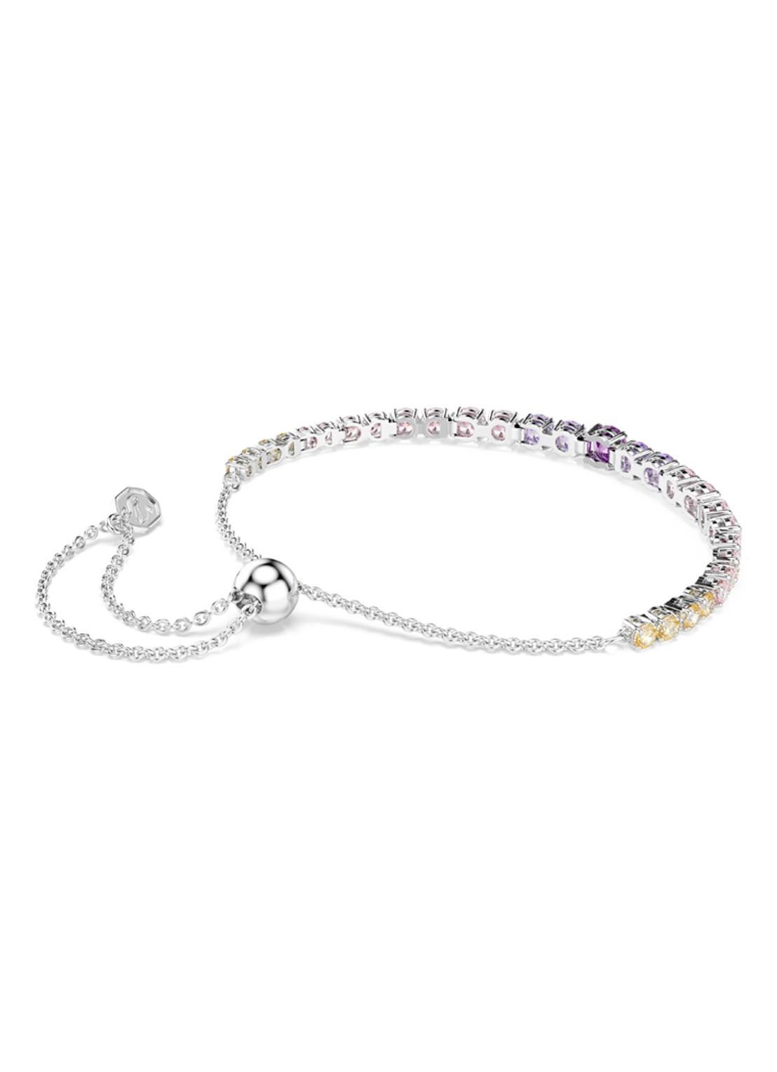Swarovski Matrix armband met kristal - detail 4 zilver