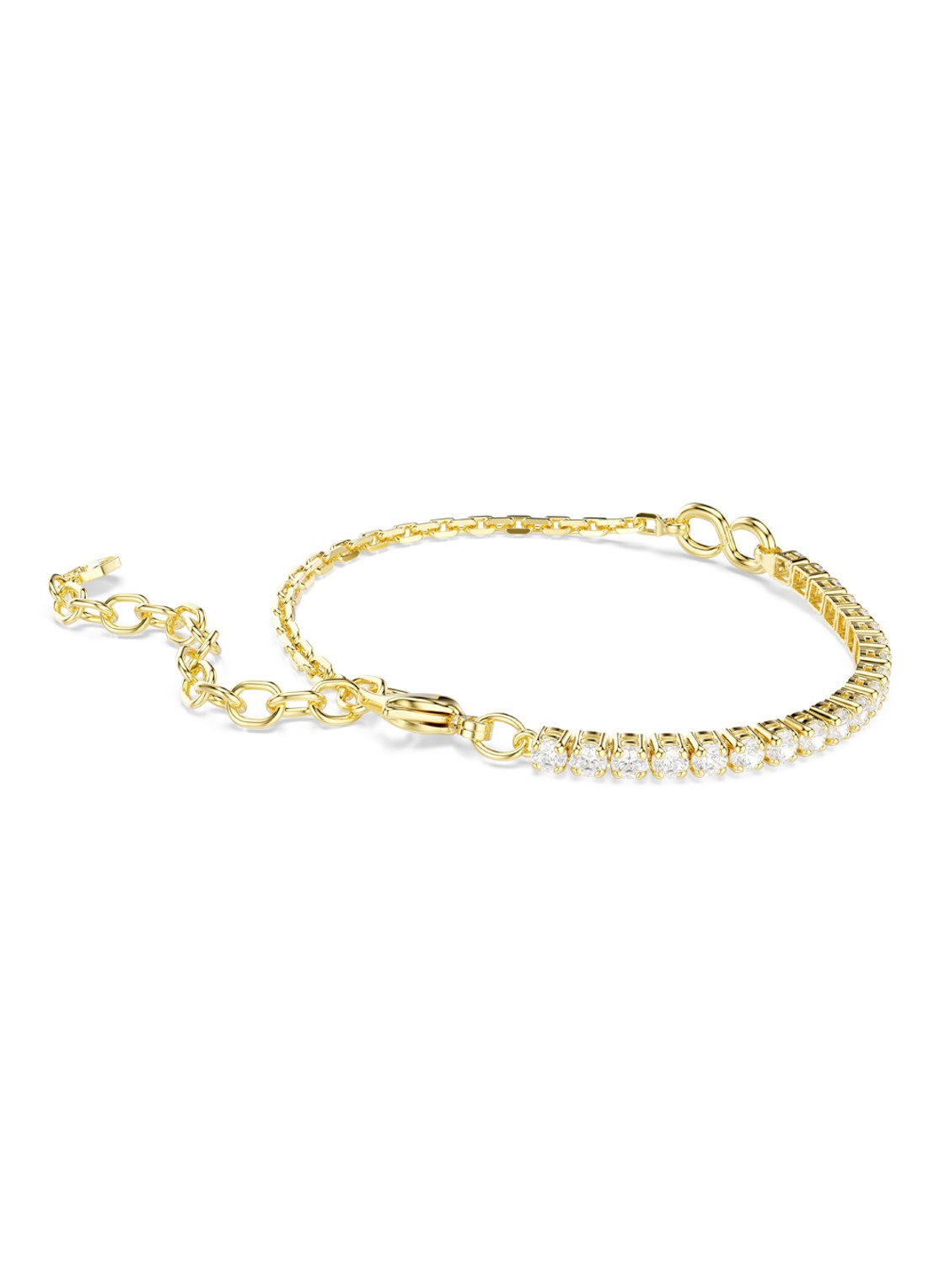 Swarovski Matrix armband met kristal - detail 3 goud