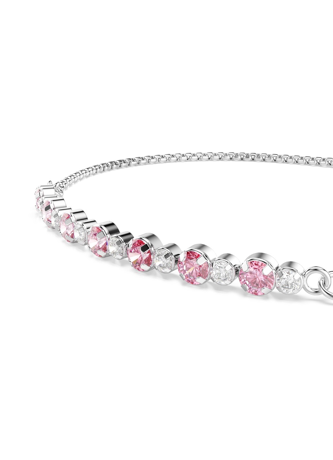 Swarovski Matrix armband met kristal - detail 2 zilver