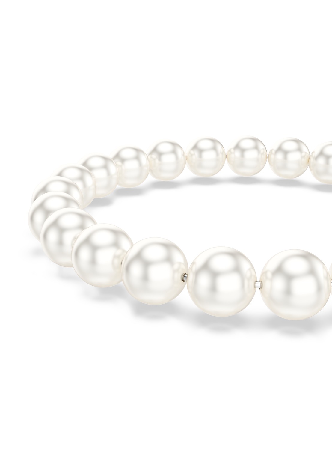Swarovski Matrix armband met parels - detail 4 parelmoer