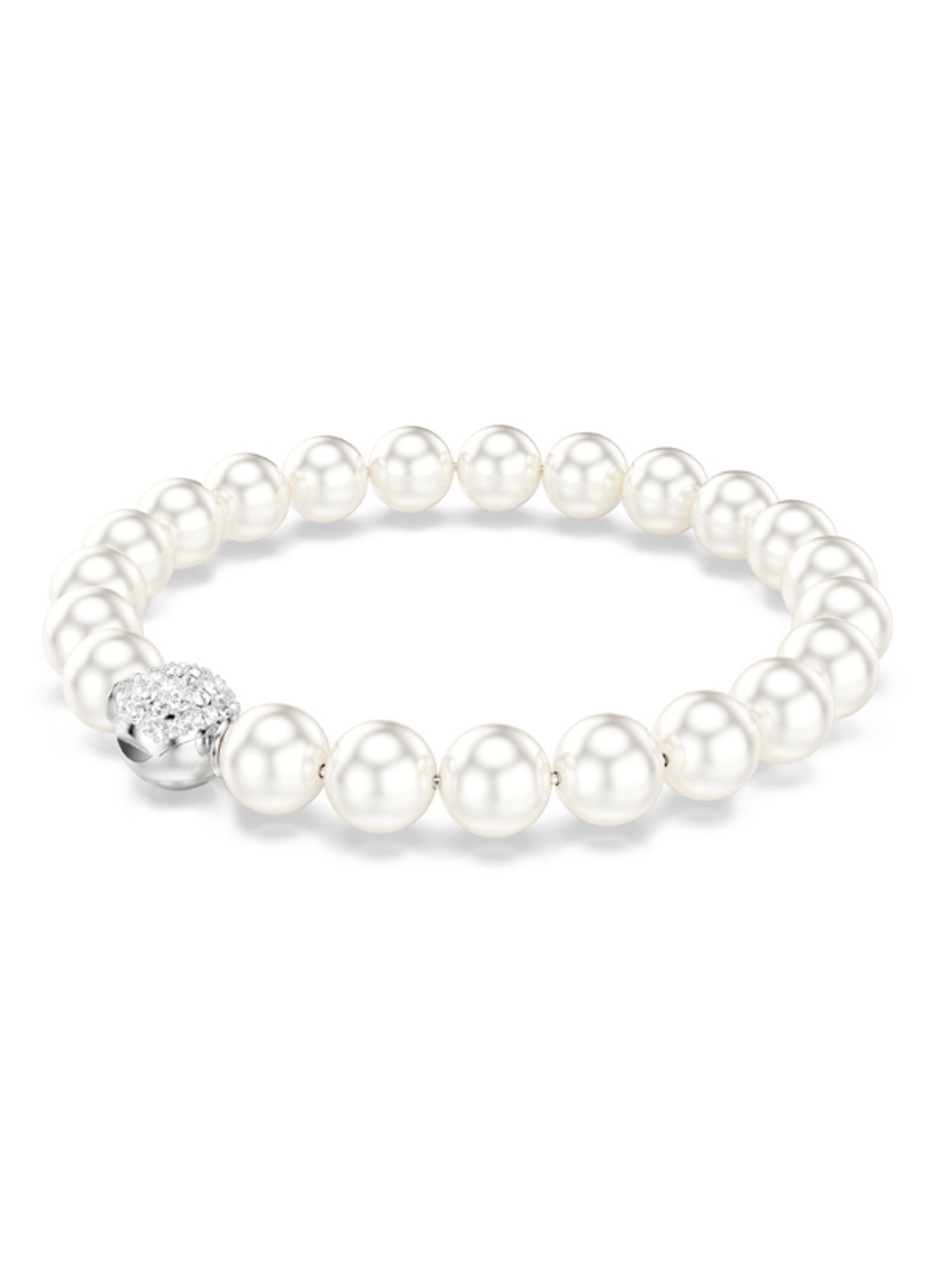 Swarovski Matrix armband met parels - detail 5 parelmoer
