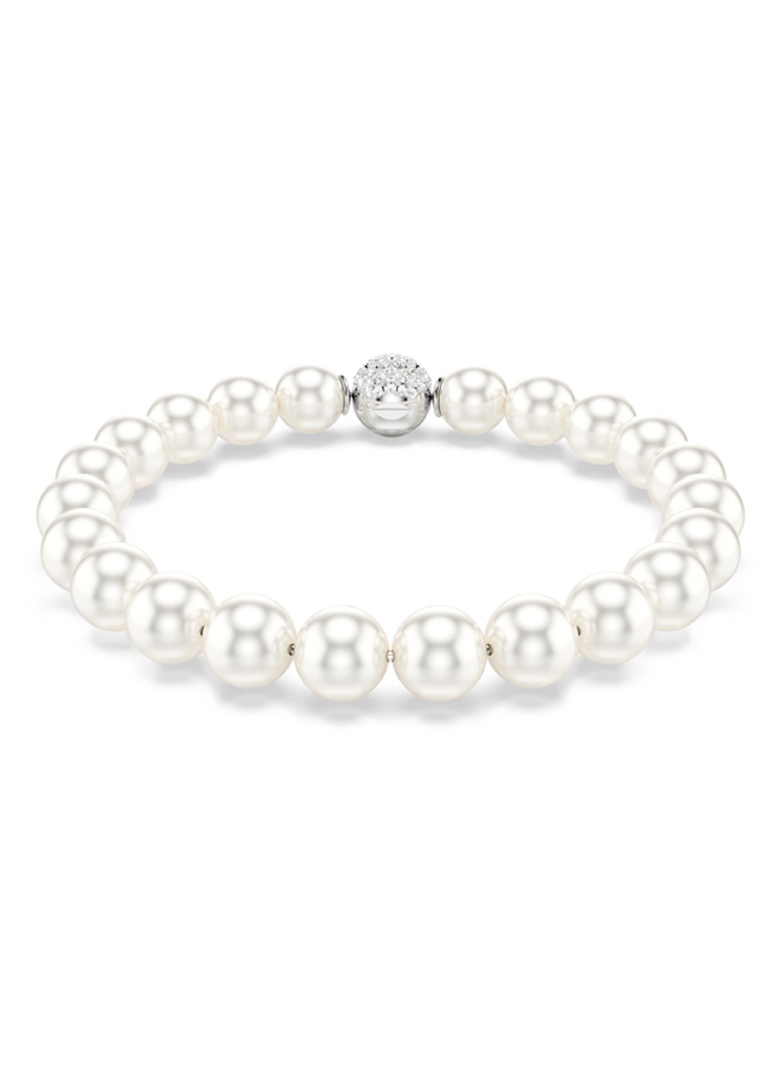 Swarovski Matrix armband met parels - voorkant parelmoer