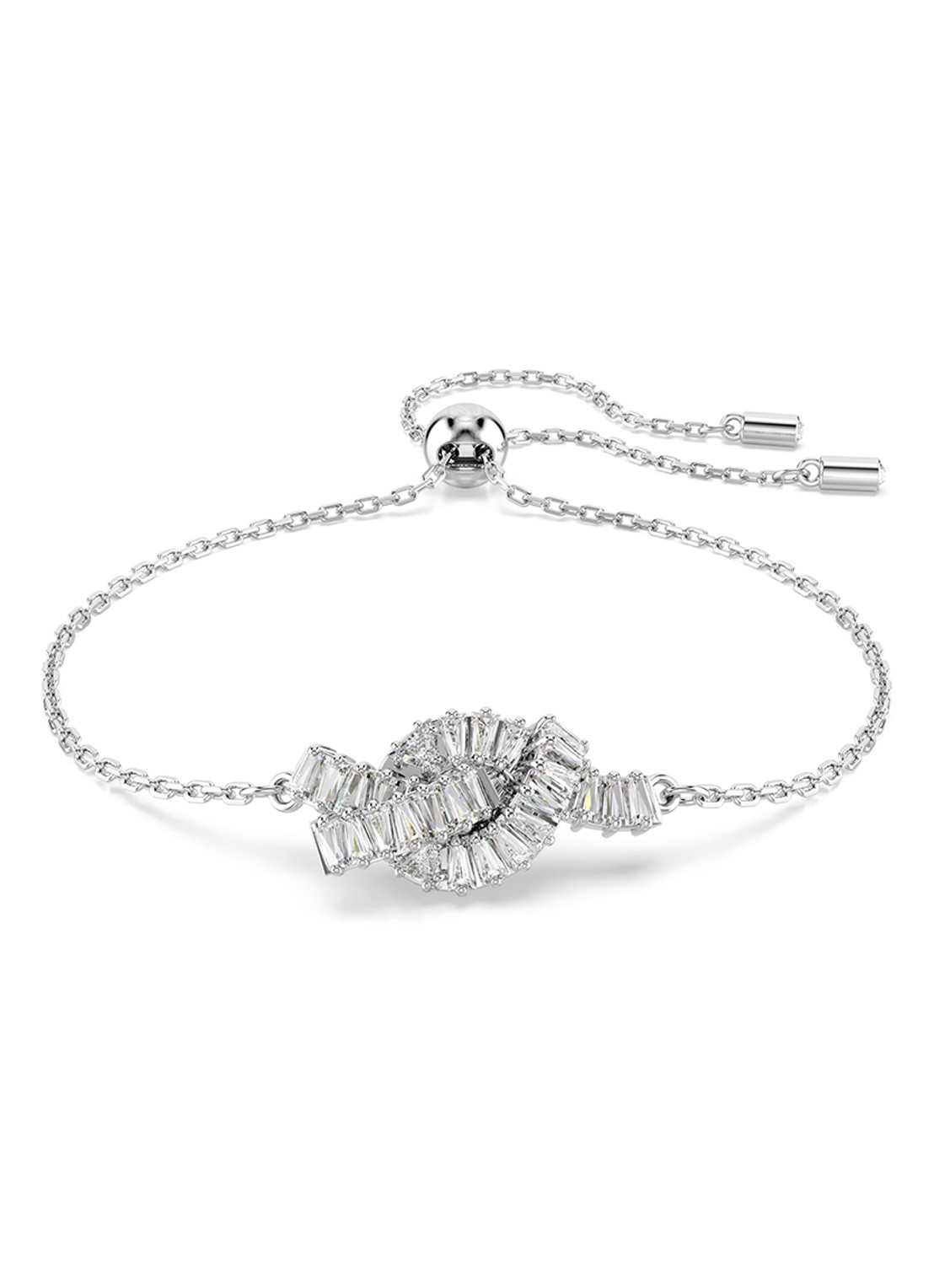 Swarovski Matrix armband met zirkonia M - voorkant zilver
