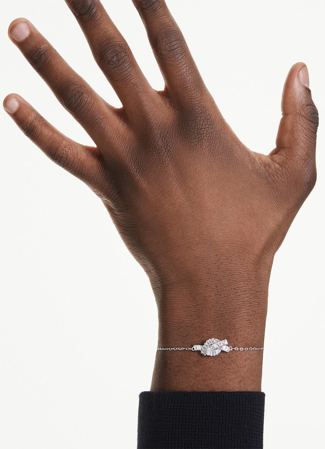 Swarovski Matrix armband met zirkonia M - voorkant 2 zilver