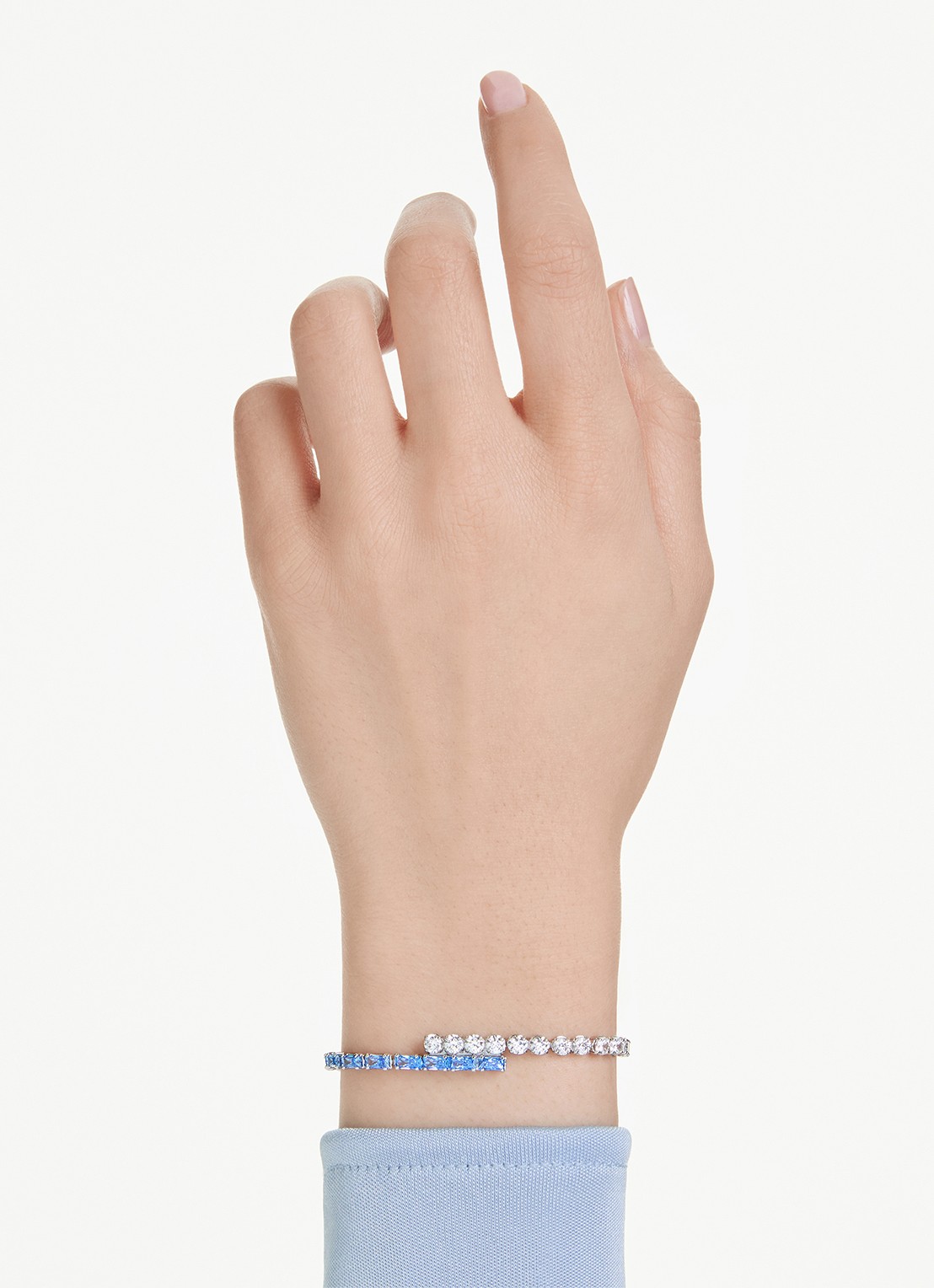 Swarovski Matrix armband met zirkonia M - voorkant 6 zilver