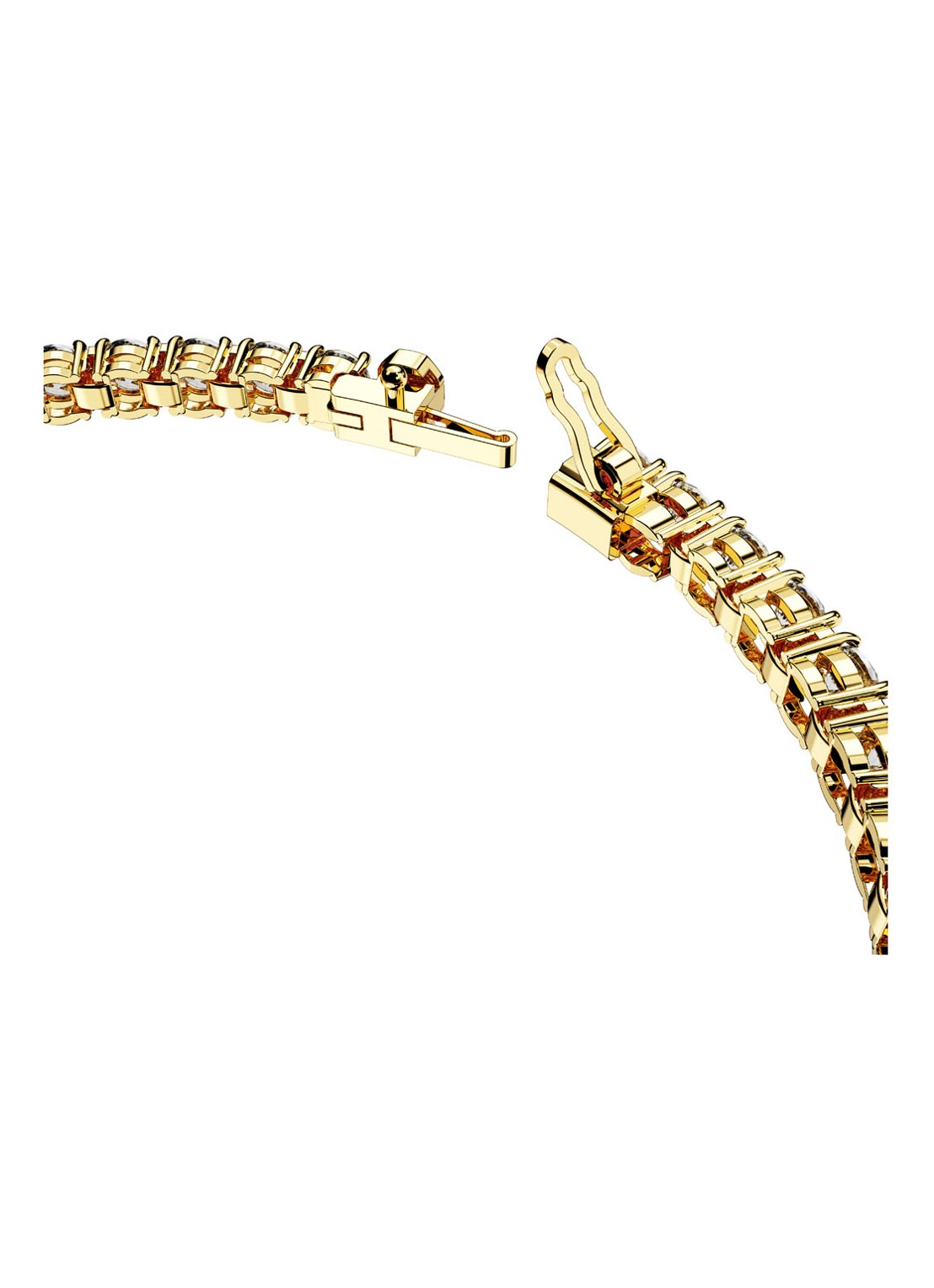 Swarovski Matrix armband verguld L - detail 3 goud