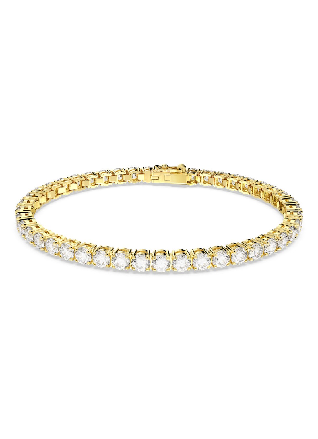 Swarovski Matrix armband verguld L - voorkant goud