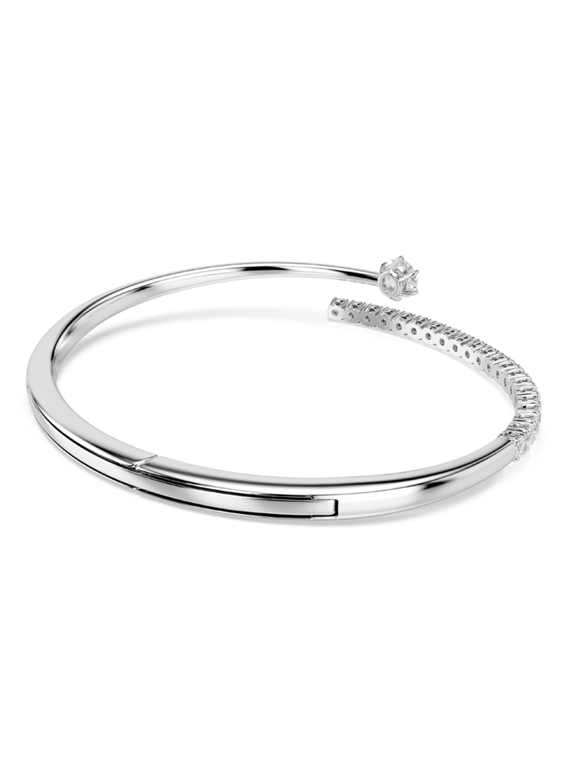 Swarovski Matrix bangle met kristal - detail 4 zilver