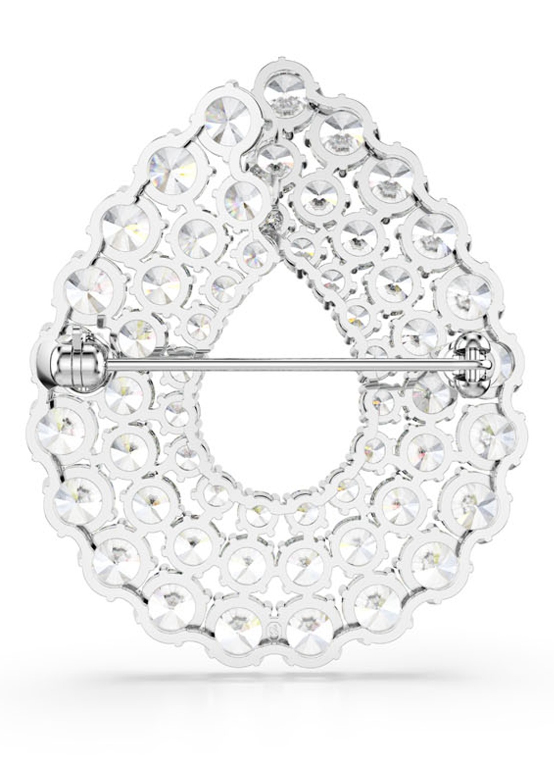 Swarovski Matrix broches met kristal  - detail 4 zilver