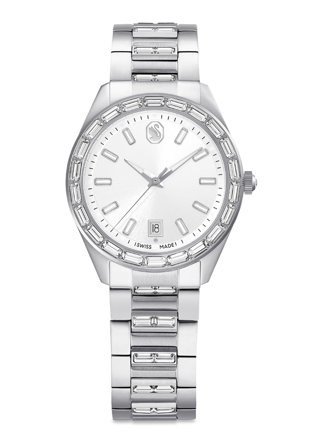 Swarovski Matrix horloge 5734665 - voorkant zilver