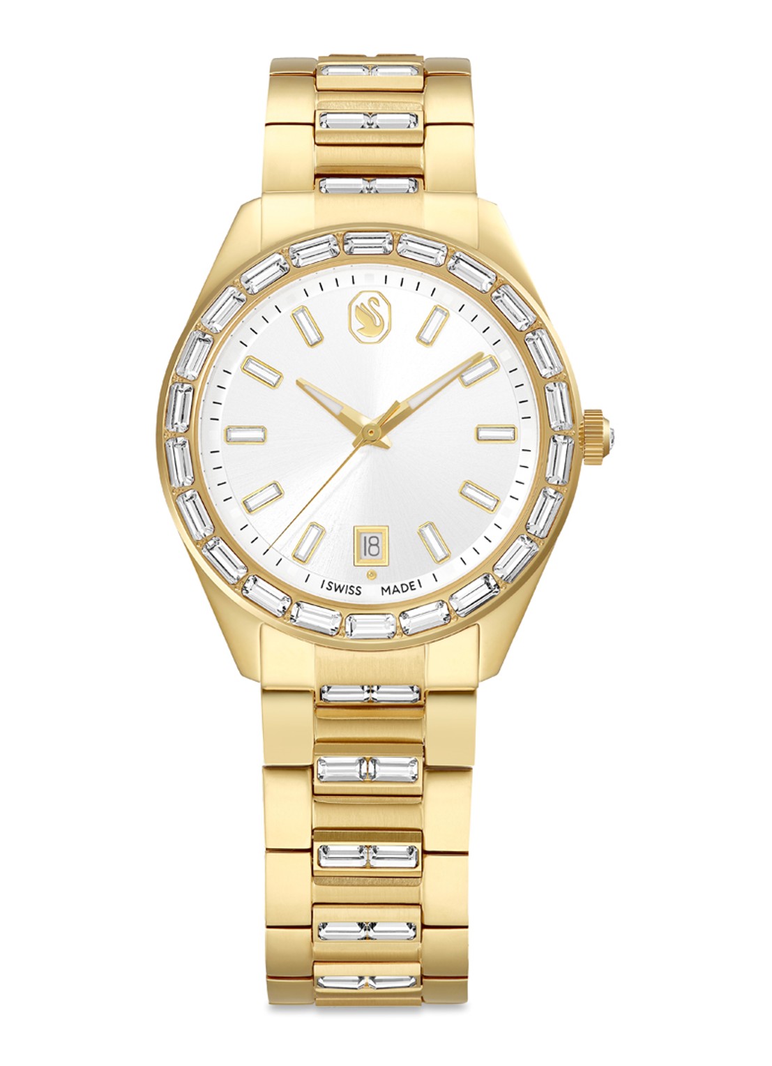 Swarovski Matrix horloge 5745534 - voorkant goud