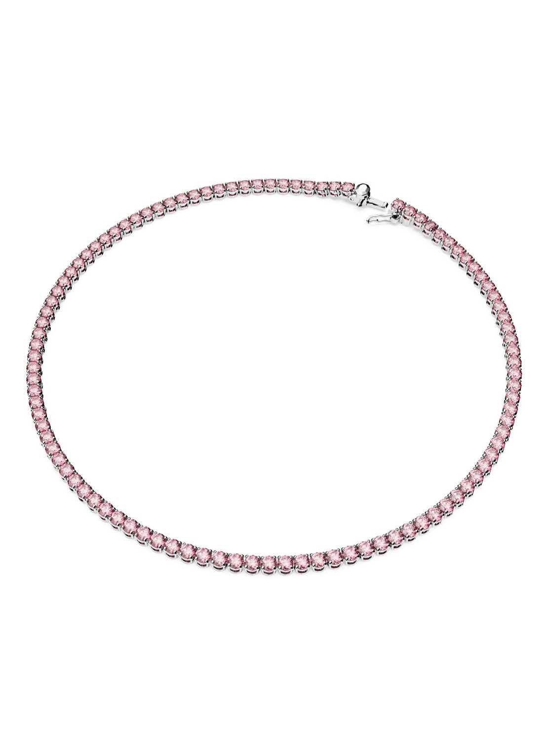 Swarovski Matrix ketting met kristal - detail zilver