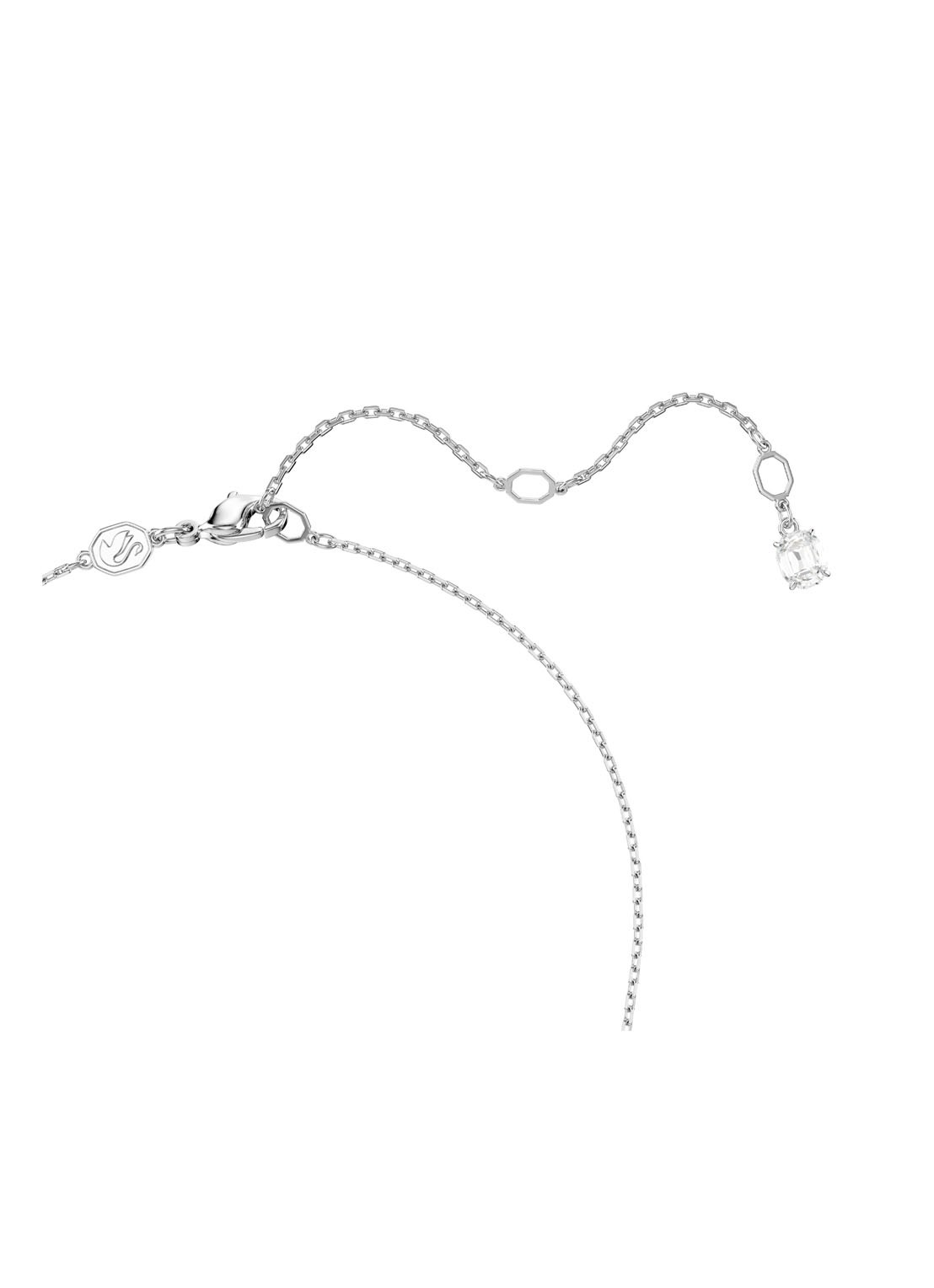 Swarovski Matrix ketting met kristal - detail 2 zilver