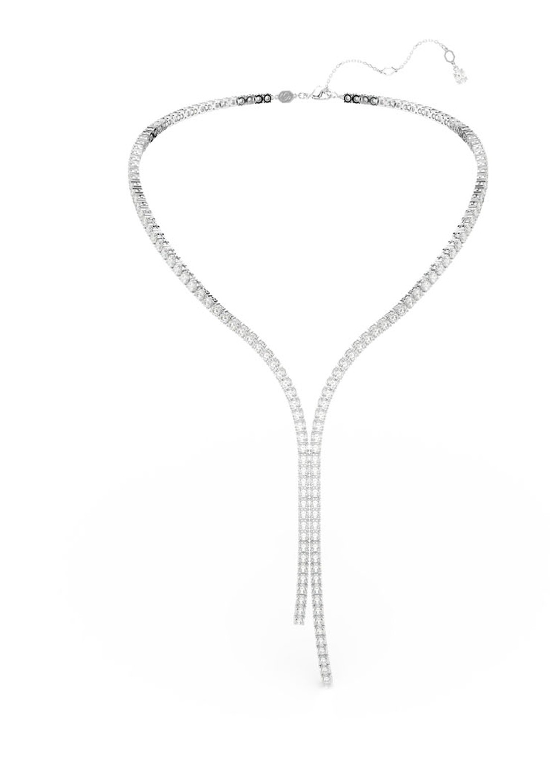 Swarovski Matrix ketting met kristal - detail 2 zilver