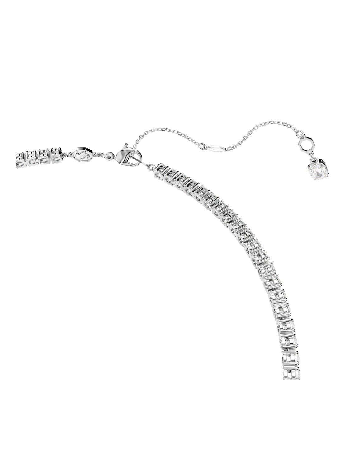 Swarovski Matrix ketting met kristal - detail 3 zilver