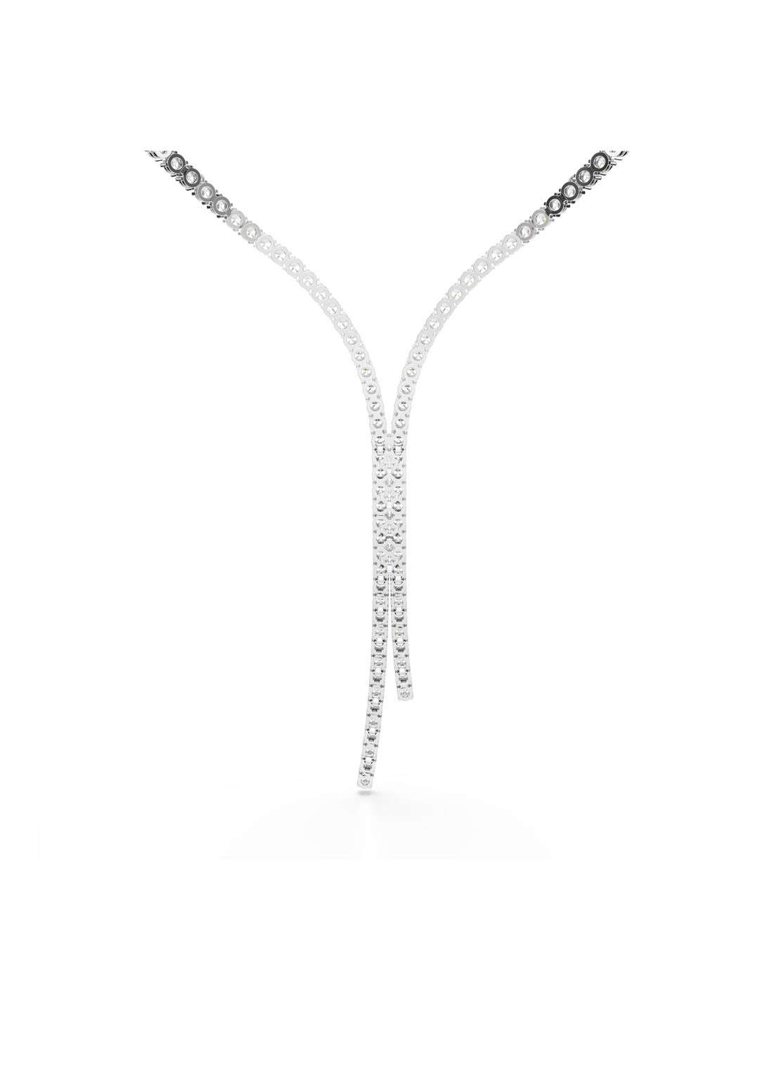 Swarovski Matrix ketting met kristal - detail 5 zilver