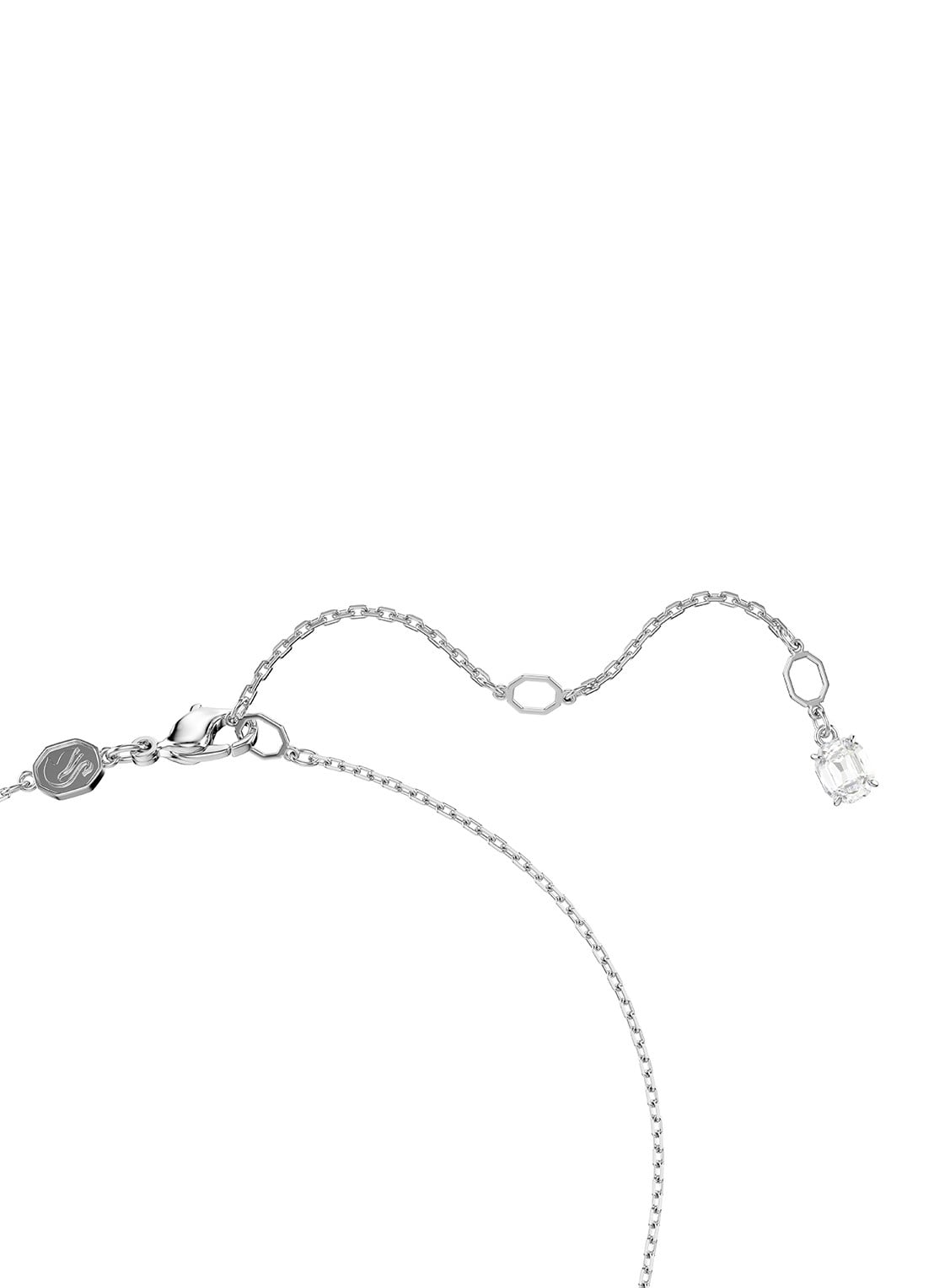 Swarovski Matrix ketting met kristal - detail 3 zilver