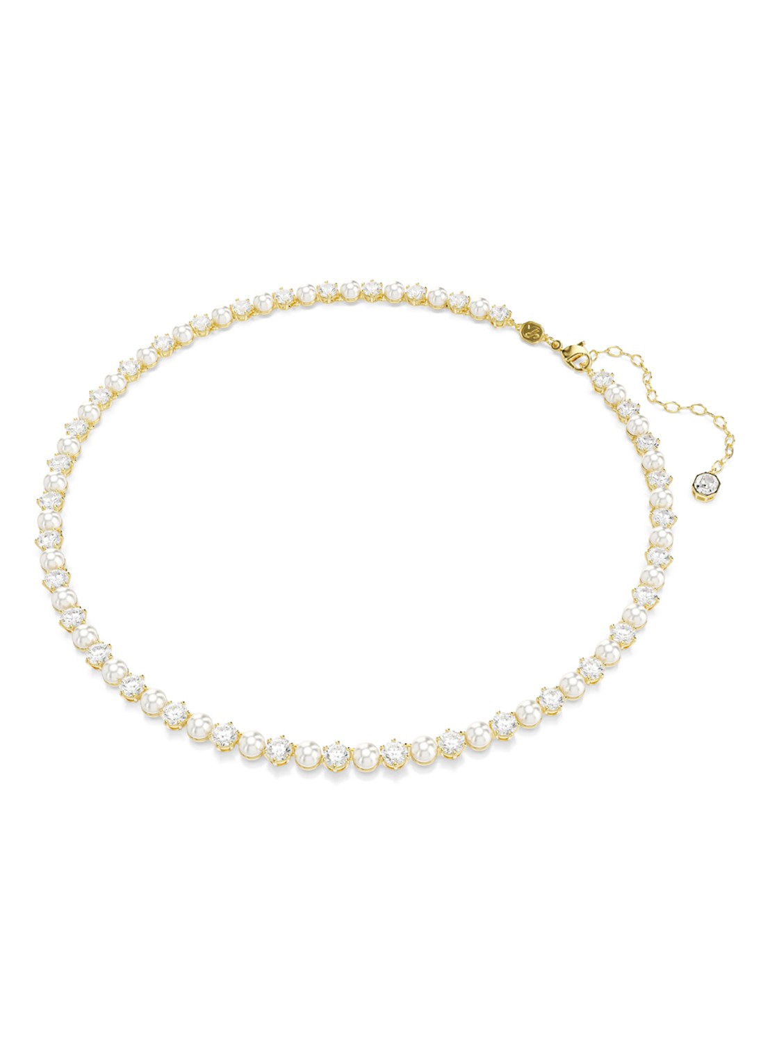 Swarovski Matrix ketting met kristal - detail goud