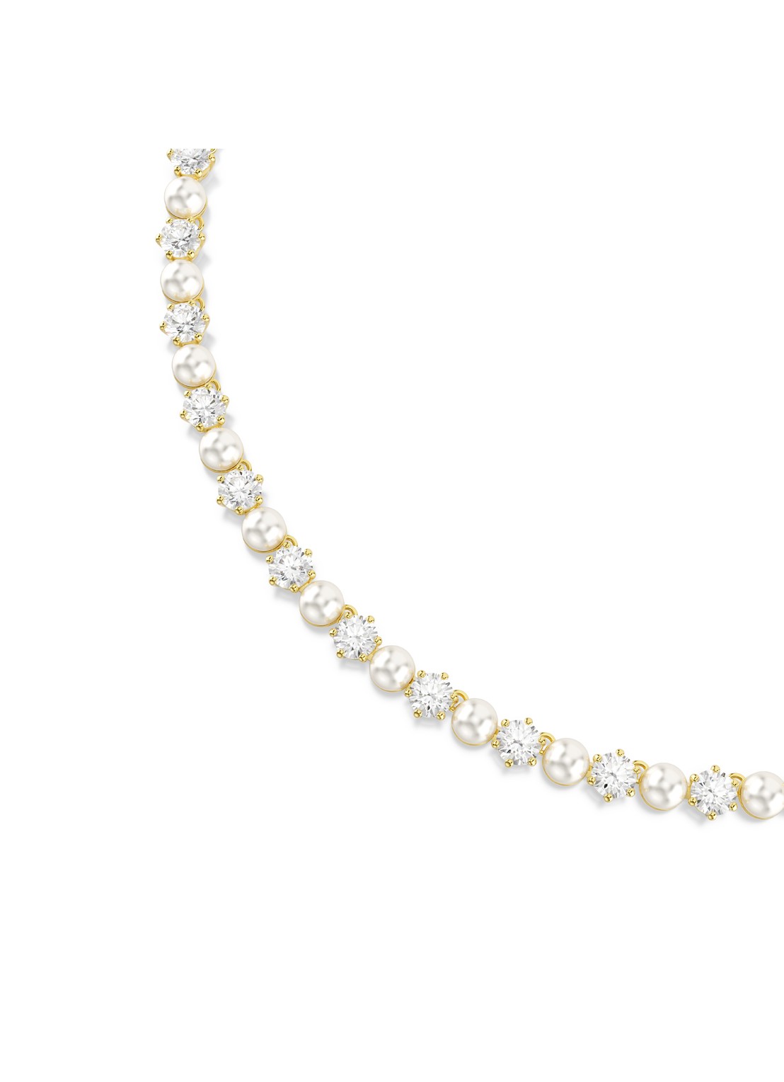 Swarovski Matrix ketting met kristal - detail 3 goud