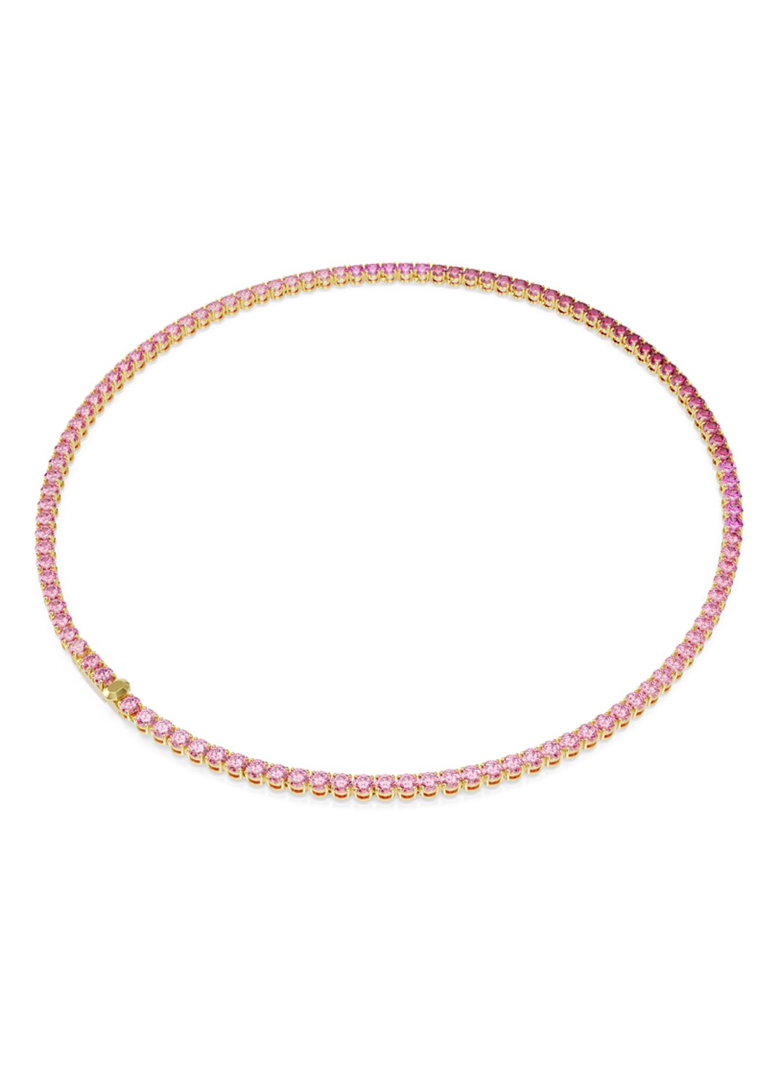 Swarovski Matrix ketting met kristal - detail 5 goud