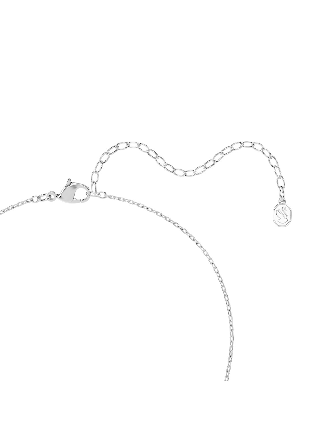 Swarovski Matrix ketting met kristal - detail 3 zilver