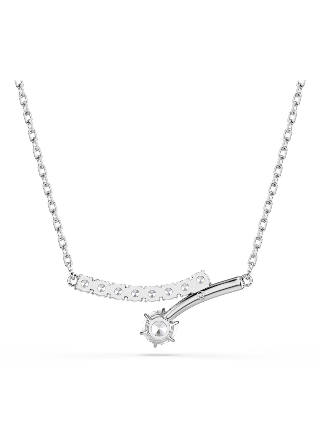 Swarovski Matrix ketting met kristal - detail 4 zilver