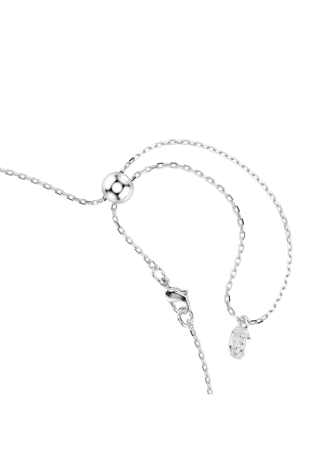 Swarovski Matrix ketting met kristal - detail 2 zilver