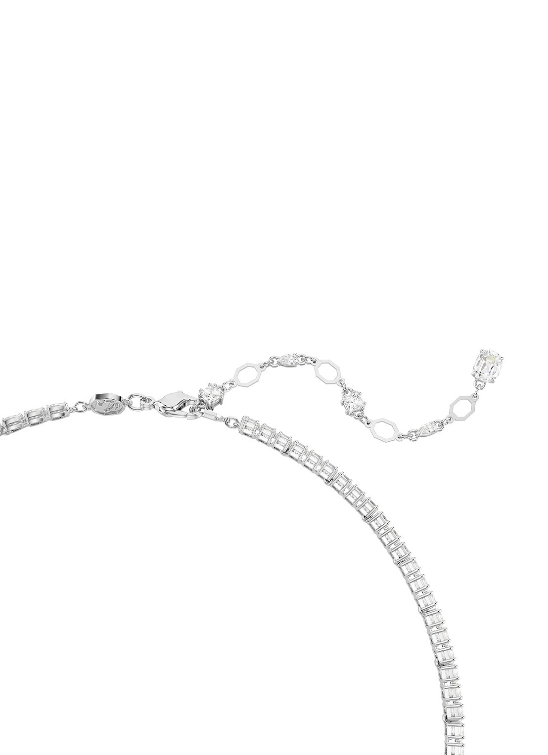 Swarovski Matrix ketting met zirkonia - detail 3 zilver