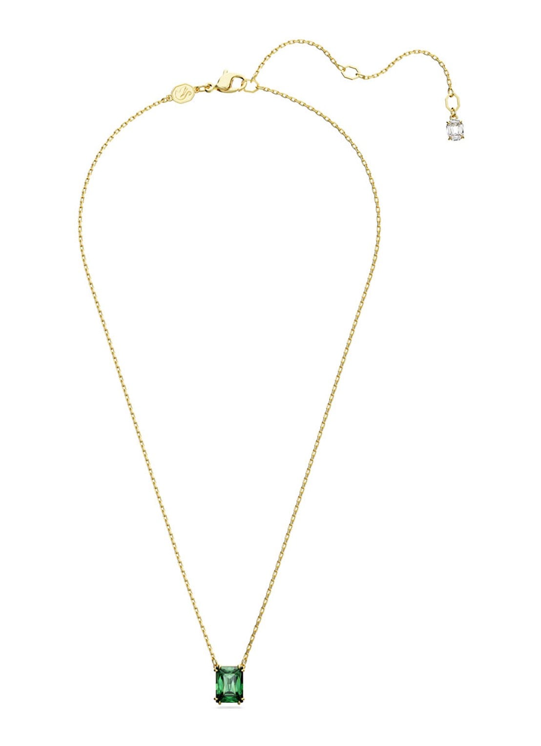 Swarovski Matrix ketting verguld - voorkant 4 goud