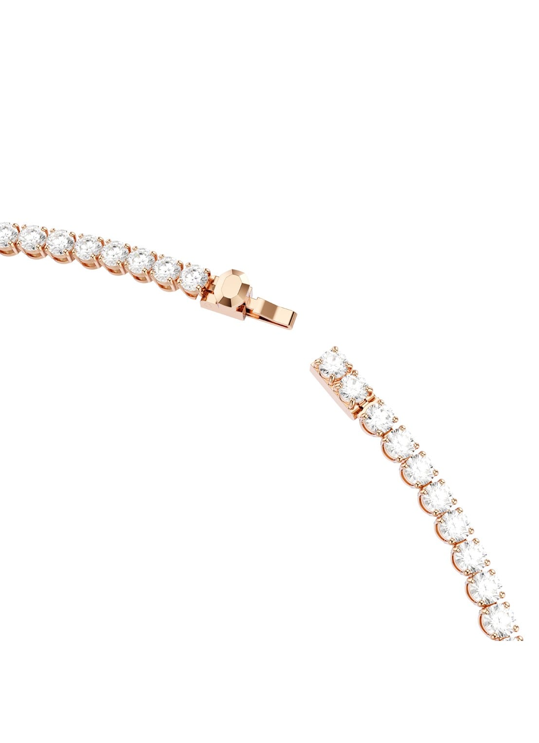Swarovski Matrix ketting verguld - detail 2 roségoud