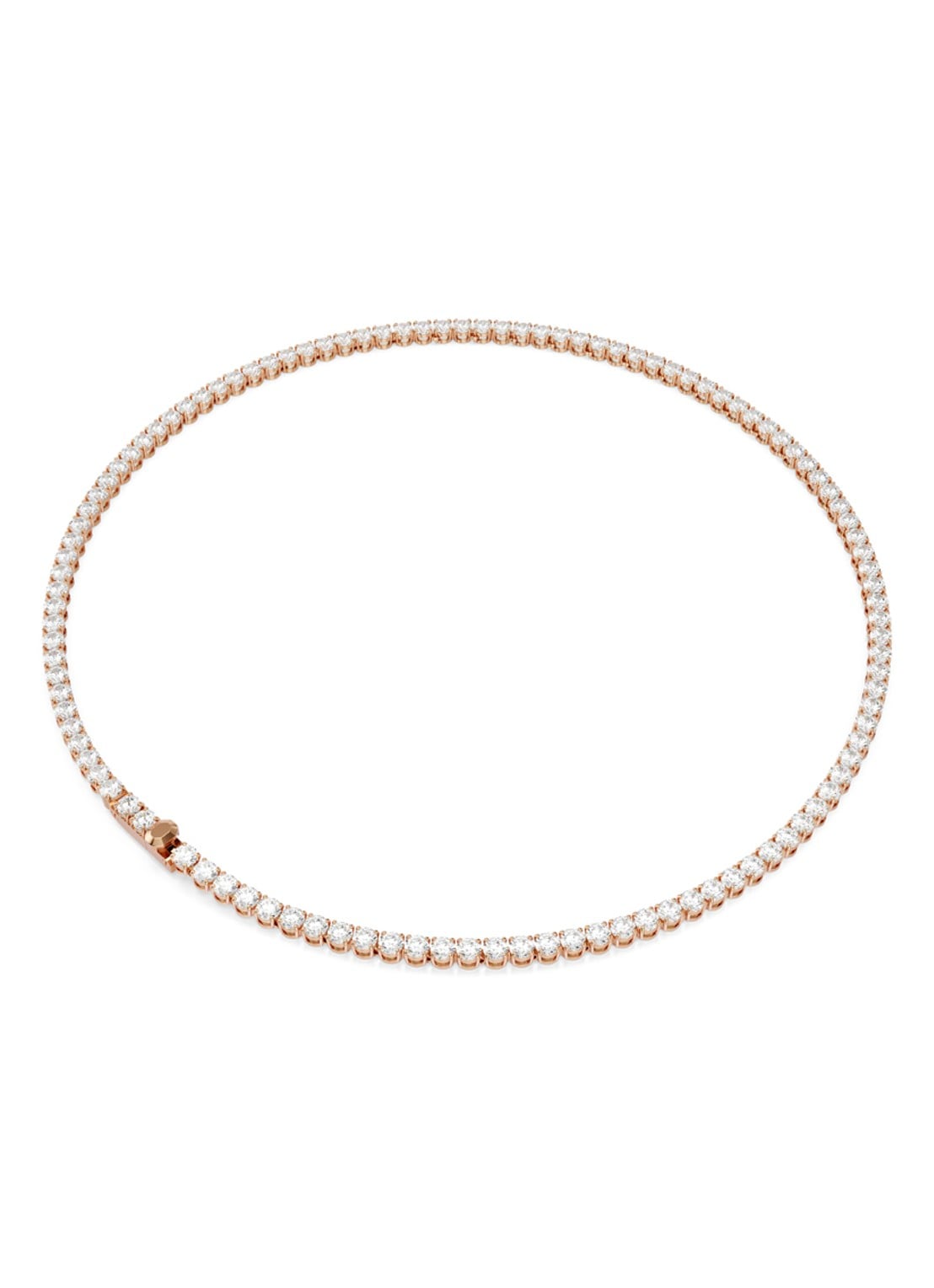 Swarovski Matrix ketting verguld - detail 3 roségoud