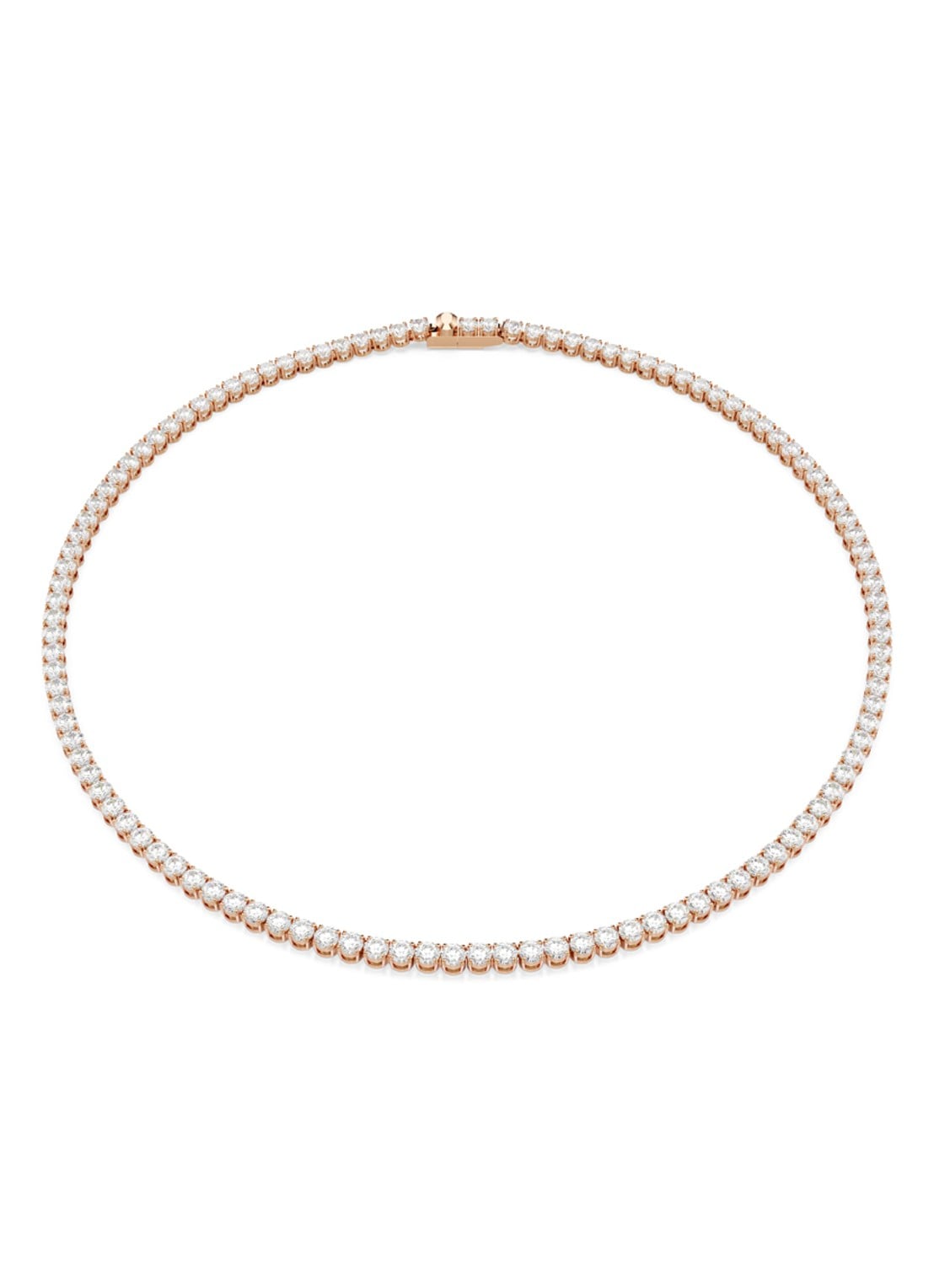 Swarovski Matrix ketting verguld - voorkant 4 roségoud