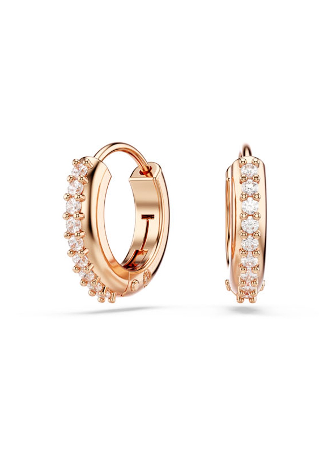 Swarovski Matrix oorringen met zirkonia - detail 4 roségoud