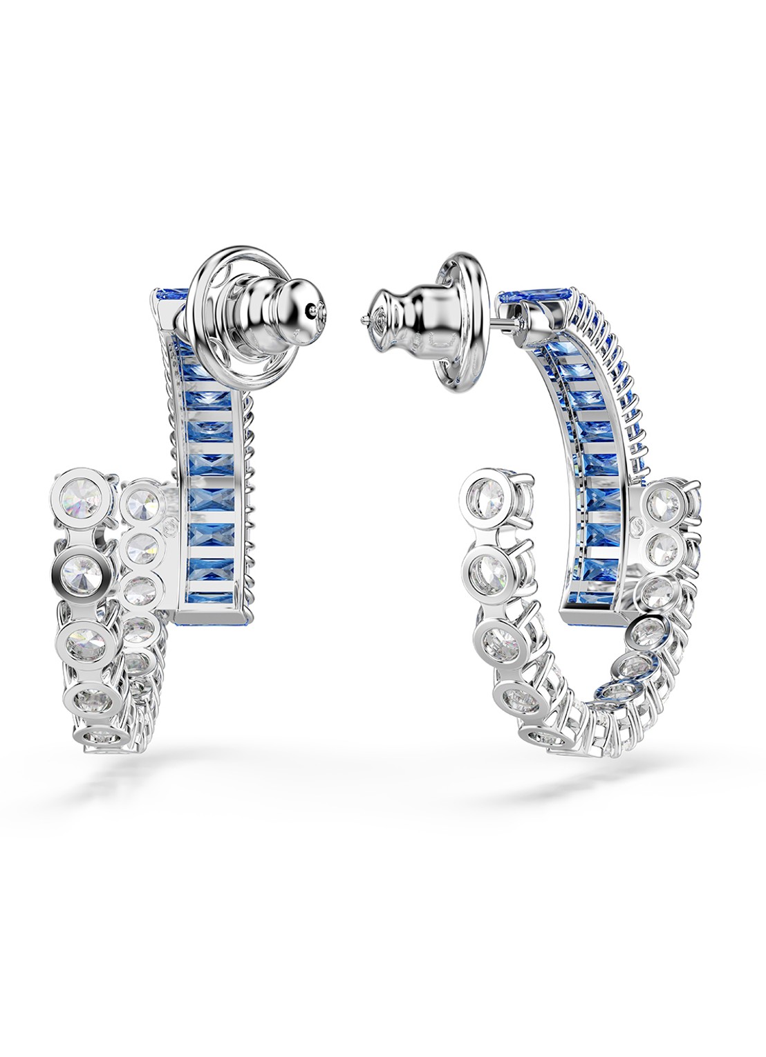 Swarovski Matrix oorringen met zirkonia - detail 3 zilver