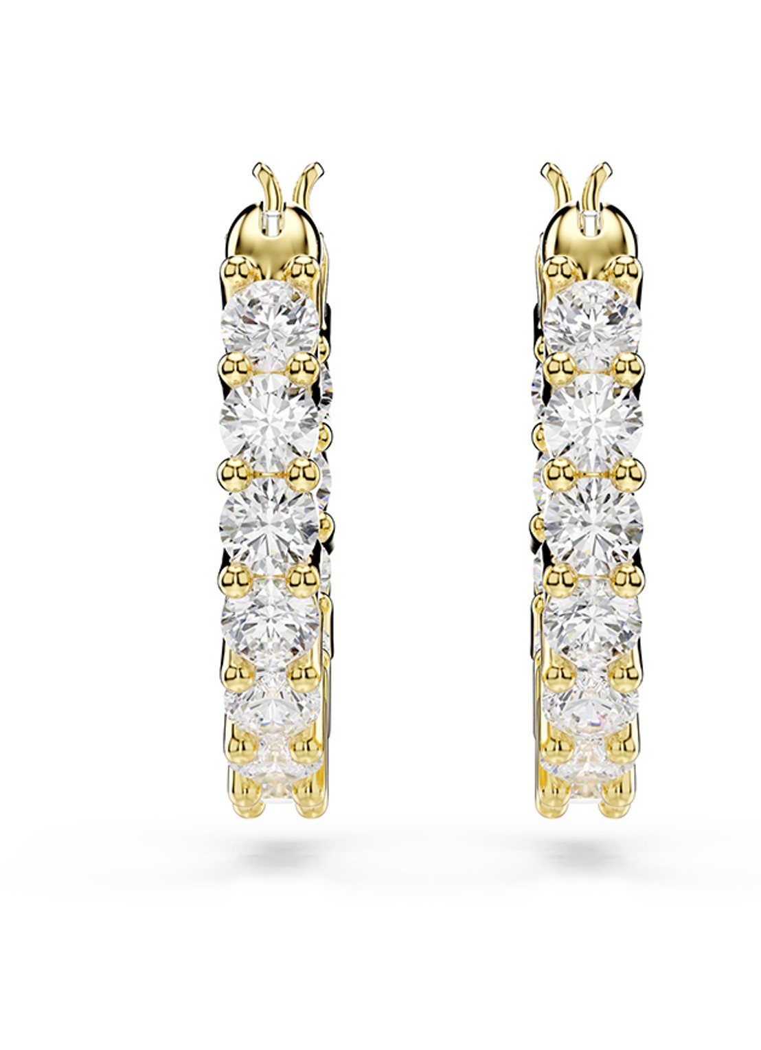Swarovski Matrix oorringen met zirkonia - detail goud
