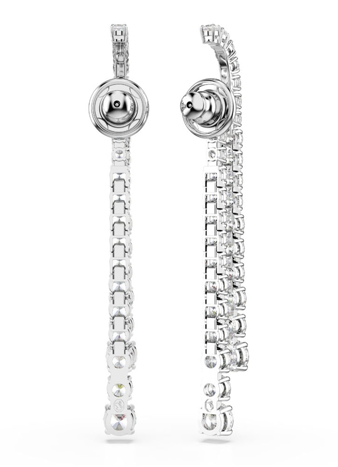 Swarovski Matrix oorstekers met kristal  - detail 4 zilver
