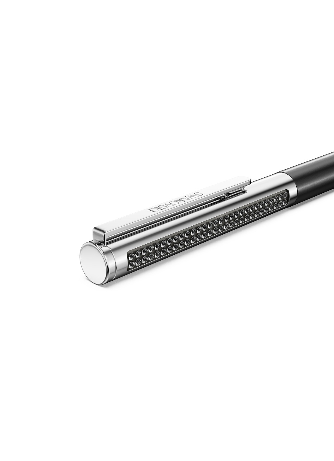 Swarovski Matrix pen met Swarovski kristal - detail 4 zwart