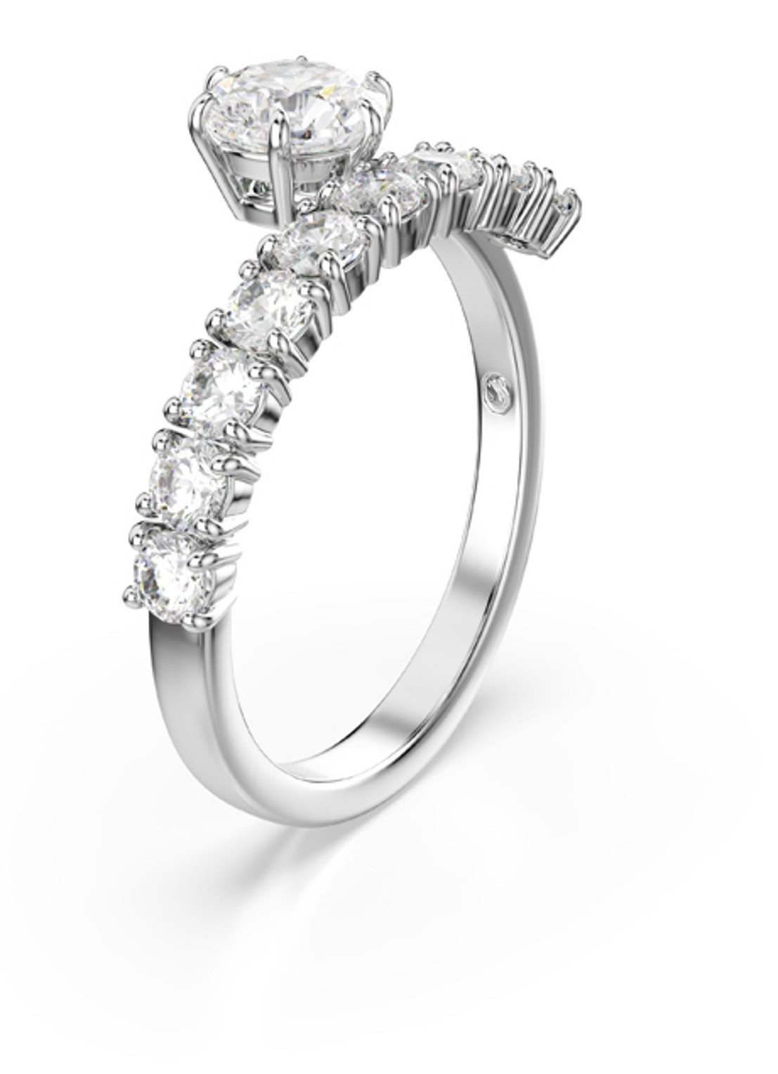 Swarovski Matrix ring met kristal 55 - detail 2 zilver