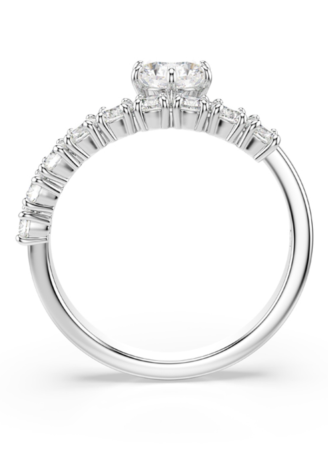 Swarovski Matrix ring met kristal 55 - detail 3 zilver